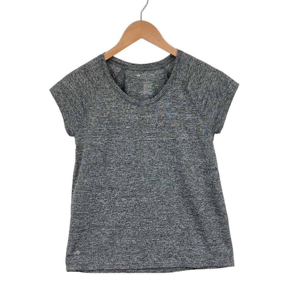 Ideology Activewear T Shirt Top Women Large Gray Heathered Short Sleeve Pullover